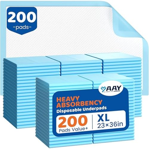100 Count Disposable Beds Pads 23"x36",Premium Adults Incontinence Chucks Underpads,Super Absorbent Waterproof Pee Pads,Extra Large Puppy Training Pad,Baby Changing Pad