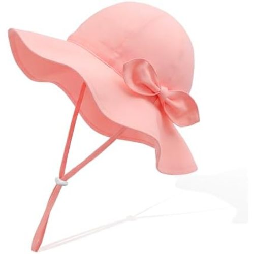 RIVBOS Baby Sun Hat UPF 50+ Cute Animal Pattern Summer Beach Kids Toddler Bucket Hat for Boys Girls 0-7 Years