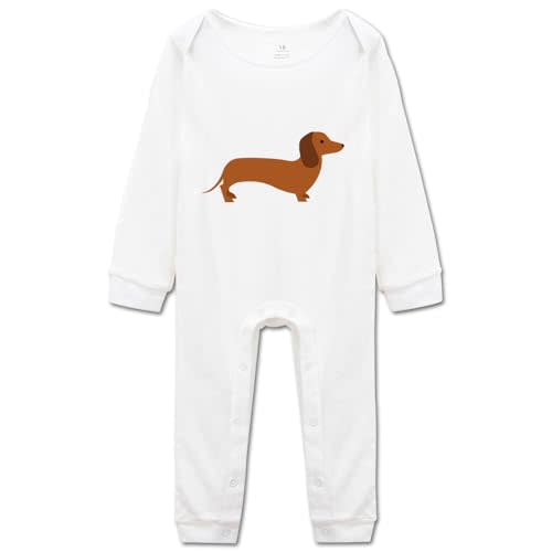 Cute Newborn Clothes Dachshund Dog Unisex Baby Bodysuit Love Pet Infant Outfits