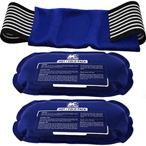 Ice Packs for Injuries Reusable (3-Piece Set) – Hot and Cold Ice Pack Therapy Gel Wrap Support – Supports Recovery, Joint and Muscle Pain – Knees, Back & More (3 Piece Set - Classic)