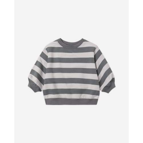 Oversized Crew Sweatshirt Midnight Stripe – Quincy Mae