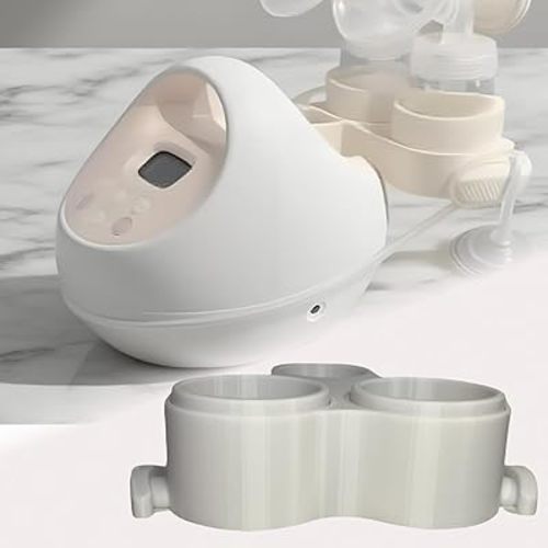 Bottle Holder for Spectra Breast Pump,Fits All S2 Versions, Perfect Fit, Durable Material, Portable Design,Organized & Easy to Use (White-Blue) (White)