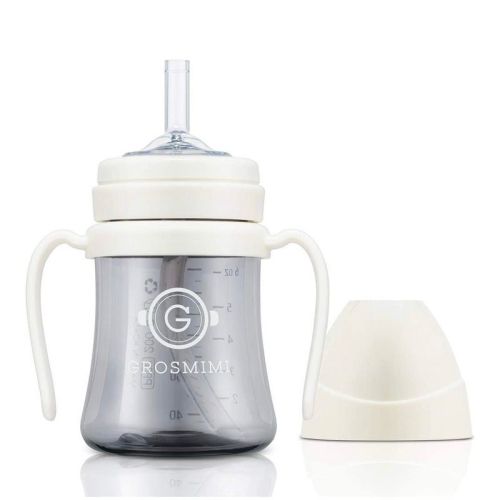 Grosmimi PPSU Straw Cup - 6oz (6 Months+) White 6oz