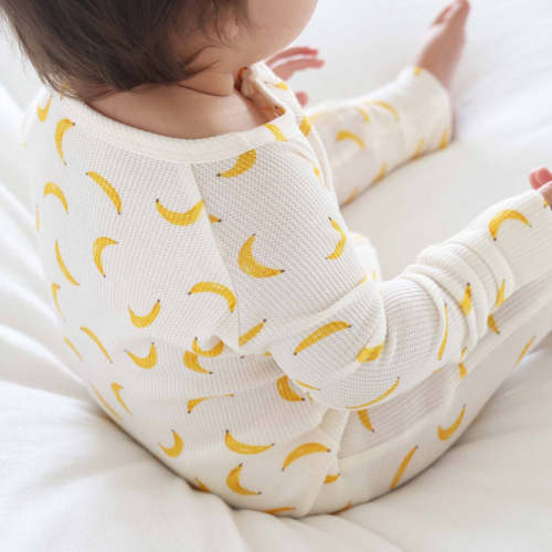 Go Bananas Bamboo Waffle Convertible Zip Romper