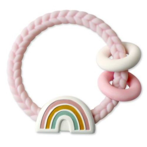 Itzy Ritzy® Rainbow Ritzy Rattle™ Teether in Pink - PINK - 0-2 YEARS
