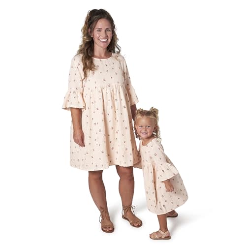 Modern Moments by Gerber Baby Girls' Mommy and Me Gauze Dress