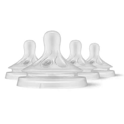 Philips Avent Natural Response Nipple, Slow Flow (Flow 2), 4-Pack, SCY962/04