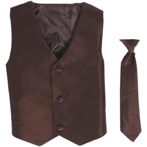 Vest and Clip On Necktie Set-Multiple Colors-Baby Infant Toddler Boys Sizes