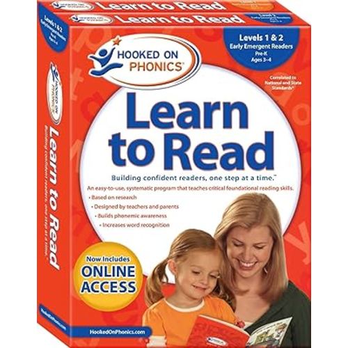 Hooked on Phonics Learn to Read - Levels 1&2 Complete: Early Emergent Readers (Pre-K | Ages 3-4) (1) (Learn to Read Complete Sets)