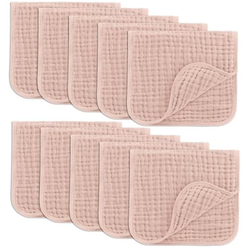Comfy Cubs Muslin Burp Cloths 20x10" 10 Pack, Baby Burp Cloths - Multi
