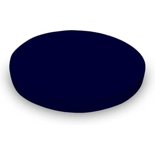 SheetWorld Baby Fitted Oval Crib Sheet Fits Stokke Mini, 100% Cotton Woven Sheet, Unisex Boy Girl, 23 x 29 inches, Solid Navy Woven, Made in USA