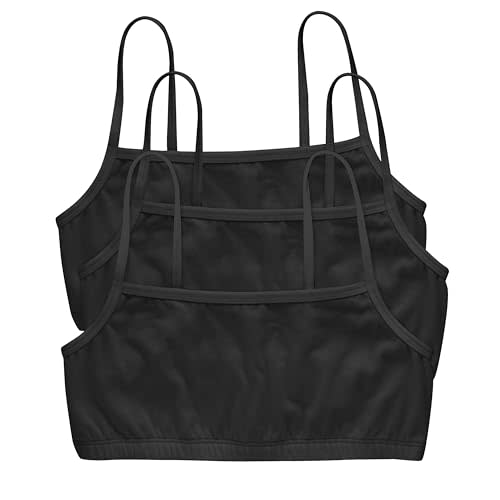 Hanes Women's String Bralette Pack, 3-Pack, Cotton Sports Bralette Bras for Women, Solid or Assorted Wireless Bras