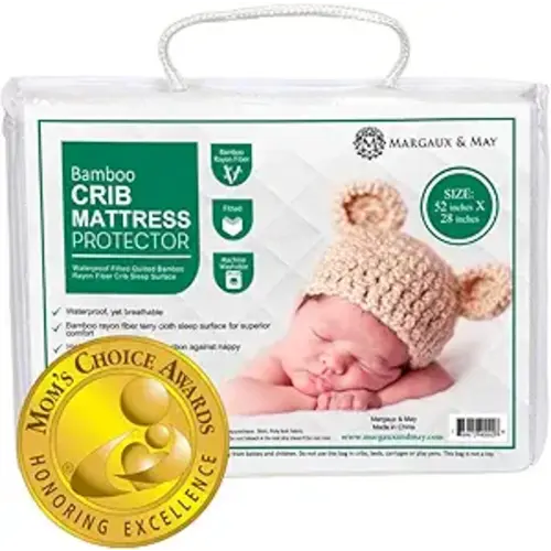 Margaux & May Crib Mattress Protector – 100% Waterproof Baby Crib Mattress Protector Pad