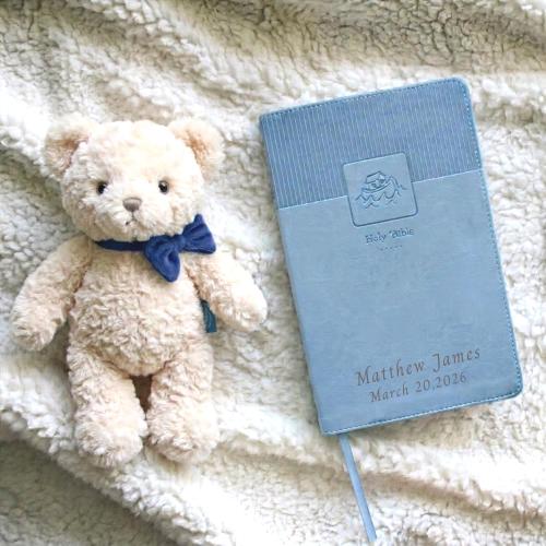Custom Baby Bible Personalized NIV Bibles for Baptism Christening or Baby Shower Gift Laser Engraved Keepsake Bible