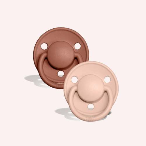 Round De Lux Silicone Dummy Duo - Blush/Woodchuck