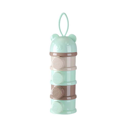 4-Layer Portable Baby Milk Powder Container - Detachable Food Storage Box - Moisture-Proof