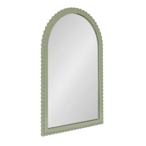Kate and Laurel Scallia Wooden Arch Mirror, Green, 20x30