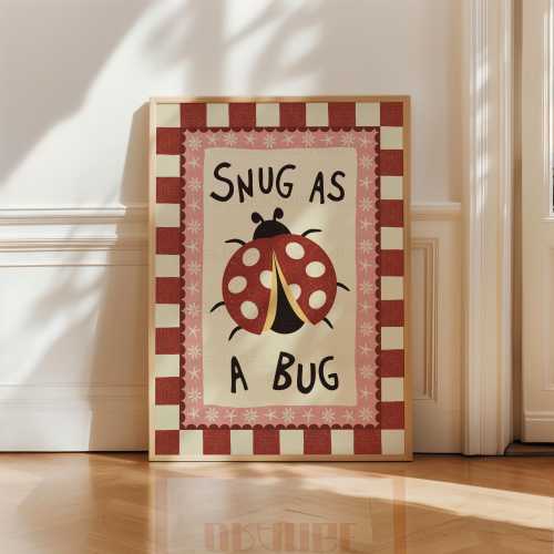 Snug as a Bug Print, Nursery Wall Art, Cute Print, Playroom Prints, Nursery Poster, Cute Prints, Kids Nursery Print, Playroom Art