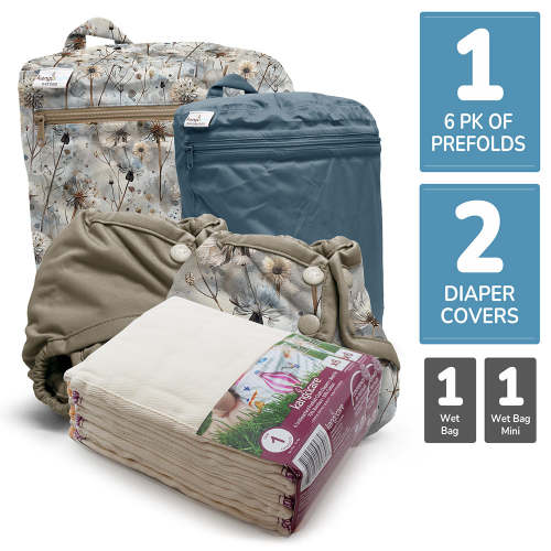 Retro Trial - Newborn Prefold Cloth Diaper Bundle