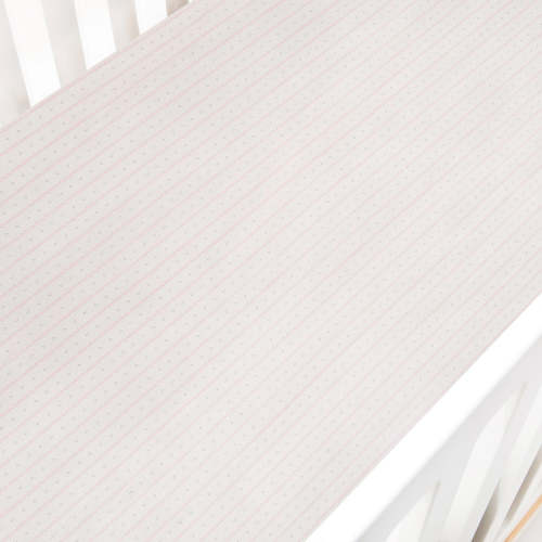 Petal Scallops Crib Sheet - Pink