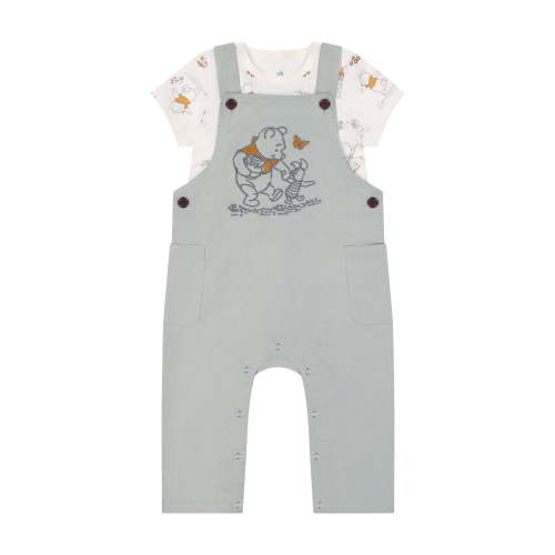 Winnie The Pooh Baby Boy 2 Piece Corduroy Overall Set, Sizes 0-24 Months