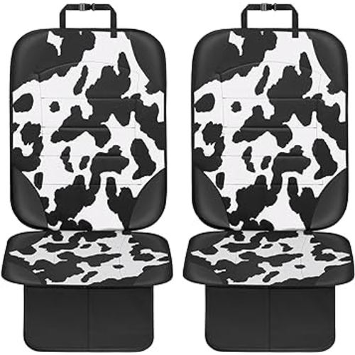 Siivton Car Seat Protector for Child Car Seat,Waterproof Car Seat Cover with Thick Padding, Non-Slip Backing, Protects Fabric & Leather Seats, 2 Mesh Storage Pockets(2 Pack)