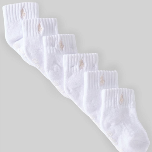 Polo Ralph Lauren Baby Girls Classic 6-Pack Socks