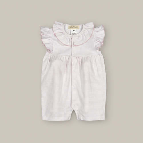 Pelele Bebé Corto Vichy | Tienda Online Doña Carmen