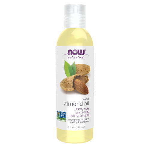 NOW Solutions, Sweet Almond Oil, 100% Pure Moisturizing Oil, Promotes Healthy-Looking Skin, Unscented Oil, 4-Ounce