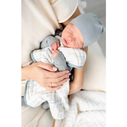 Cloud Muslin™ Burp Cloth 2 Pack - Conrad/Steel