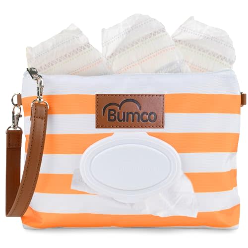 Bumco Diaper Clutch - Portable Wipes Dispenser & Travel Essential, Airtight Refillable Wipes Container, Diaper Bag Purse