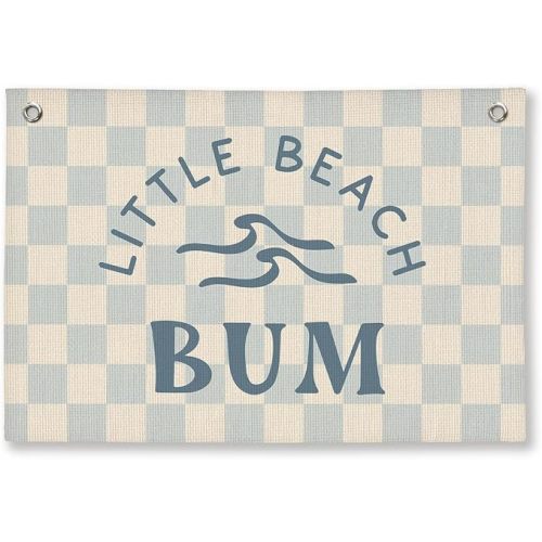 Ocean Room Decor, Ocean Nursery Kids Toddler Boy Playroom Decor Hanging Linen Banner,Play Room Wall Decorations for Kids Boys Nursery, 20x30 Inch