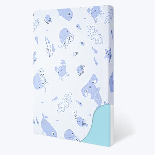 EZKLRWGF Pack and Play Mattress,38"x26" Thick Dual Sided Premium Memory Foam Pack N Play Mattresses,Lightweight,Removable Cover Mattress for Pack N Play for Baby