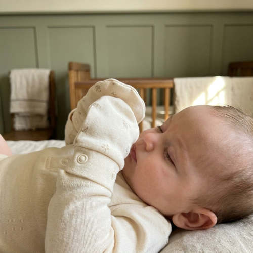 Baby Mittens Alabaster Cotton Bloom — Organic Egyptian Cotton | Caico Cotton