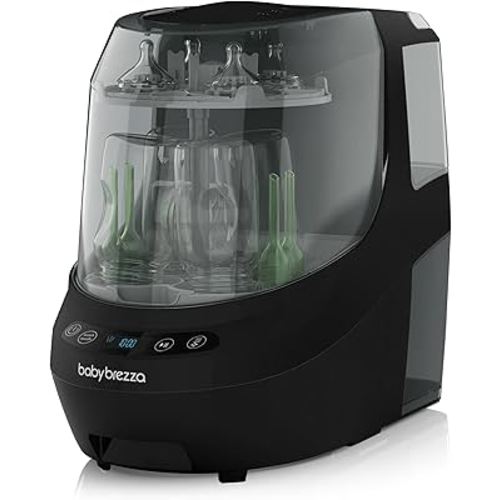Baby Brezza Bottle Washer Pro - Baby Bottle Washer, Sterilizer + Dryer - All in One Machine Cleans Baby Essentials like Bottles + Pump Parts – Appliance to Replace Bottle Brushes & Drying Racks, Black
