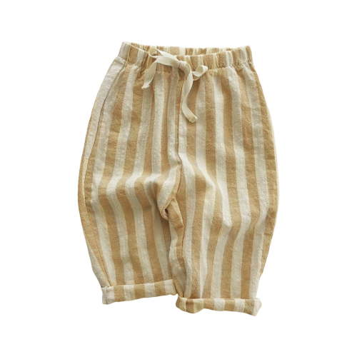 Gibobby Boys Cotton Toddler Sweatpants Boys Joggers Pants with Pocket Drawstring for Kids(Yellow,3-6 Months)