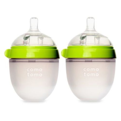 comotomo® 5-Ounce Baby Bottles in Green (2-Pack) - GREEN - 5 OZ