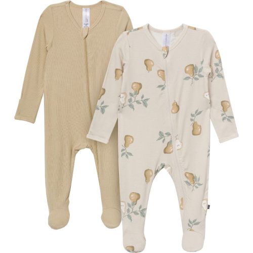 Modern Moments by Gerber Baby Neutral 2-Piece Snug Fitting Footless Pajamas, Pears, 6-9 months