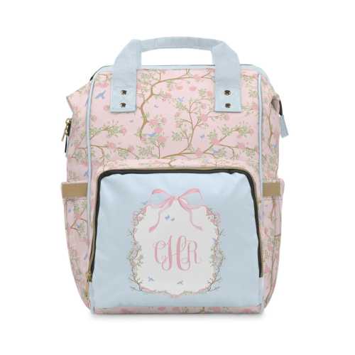 Backpack Diaper Bag | Preppy Heirloom Chinoiserie