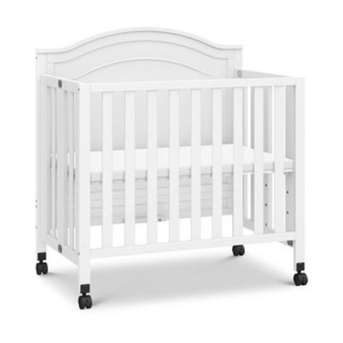 daVinci Charlie Folding Portable 3-in-1 Convertible Mini Crib and Twin Bed - White