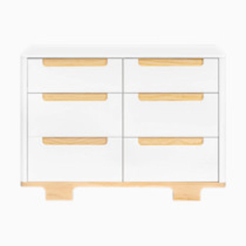 babyletto Yuzu 6-Drawer Dresser - White / Natural