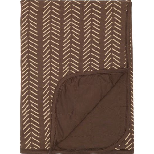 Espresso Herringbone Baby Blanket