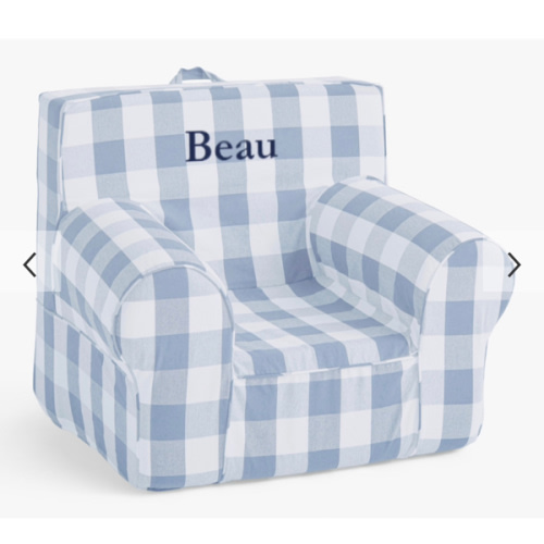 Kids Anywhere Chair®, Chambray Blue Twill with Buffalo Check