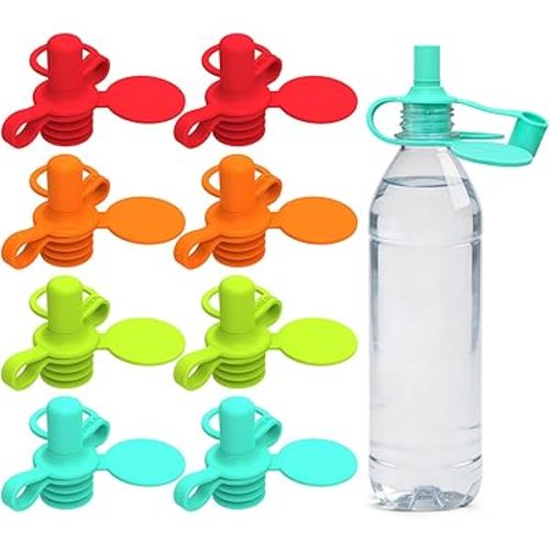 Morlike Baby Water Bottle Cap Silicone Bottles Top Spout Adapter Replacement for Toddlers Kids and Adults, Protects Kids Mouth - No Spill & BPA Free (Mix - 8 Pack)