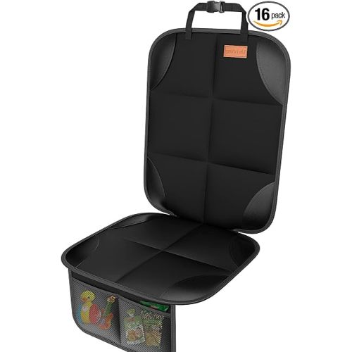 SMART ELF Car Seat Protector, Thickest Padding and Non-Slip Backing (Black)