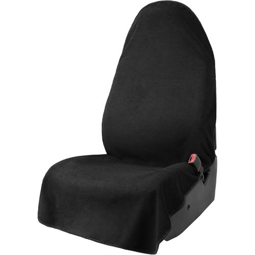 Leader Accessories Black Waterproof Sweat Towel Seat Cover Universal Non-Slip for Car Truck SUV Seat for Dog & Kid Workout Outdoor OR Sport Activities