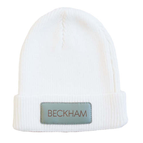 Personalized Leather Patch Beanie | All Colors