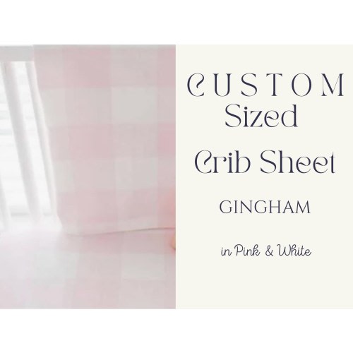 New Boho Baby Pink Check Crib Sheet Gift for Baby Shower Gift Baby Girl Pink Gingham Nursery Baby Girl New Cottagecore Baby Boho Crib Sheet