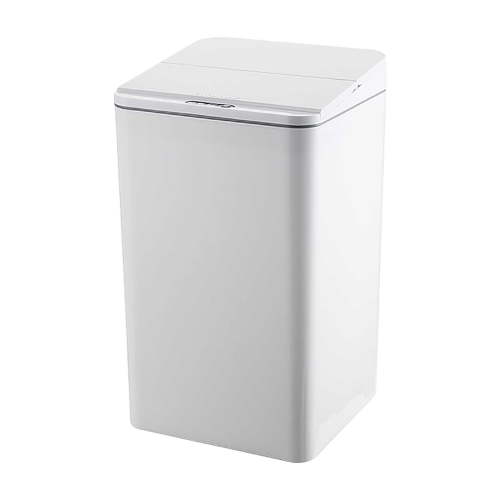 Hvmvliv Automatic Trash Can Touchless Trash Can Smart Garbage Can,Battery-Operated Motion Sensor Trash Bin With Lid For Bathroom Kitchen Office Bedroom White