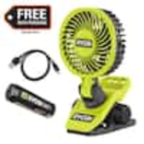 Stroller Fan | RYOBI USB Lithium Battery Clamp Fan Kit Charging Cable FVF51K